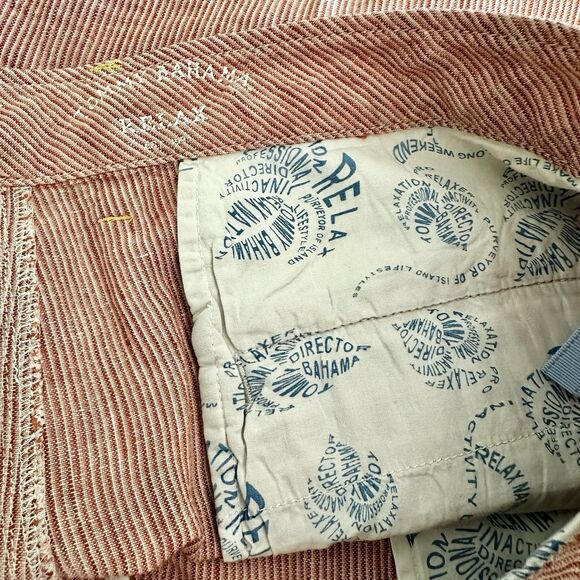 Tommy Bahama Mens Relax Shorts Red Stripe 100% Linen Size 40 - Picture 15 of 16